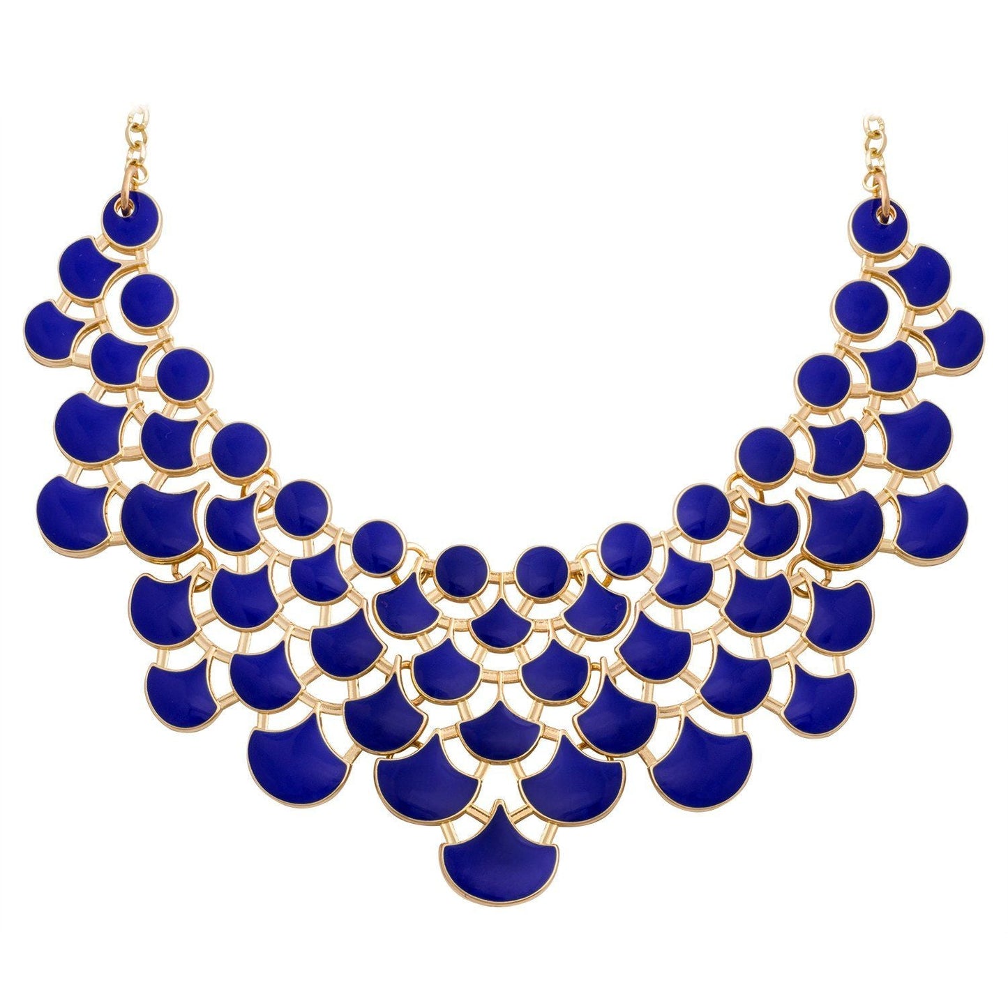 Jane Stone Fashion Statement Collar Necklace Vintage Openwork Bib Costume Jewelry