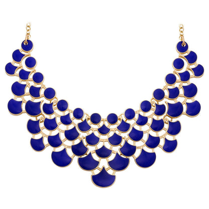 Jane Stone Fashion Statement Collar Necklace Vintage Openwork Bib Costume Jewelry