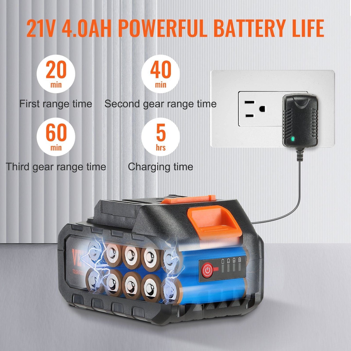 Cordless Pressure Washer, 652-PSI 1.1 GPM Portable Power Cleaner, Handheld High-Pressure Car Washer Gun with 4.0Ah Battery, Charger, 6-in-1 Nozzle, for Home/Floor Cleaning & Watering