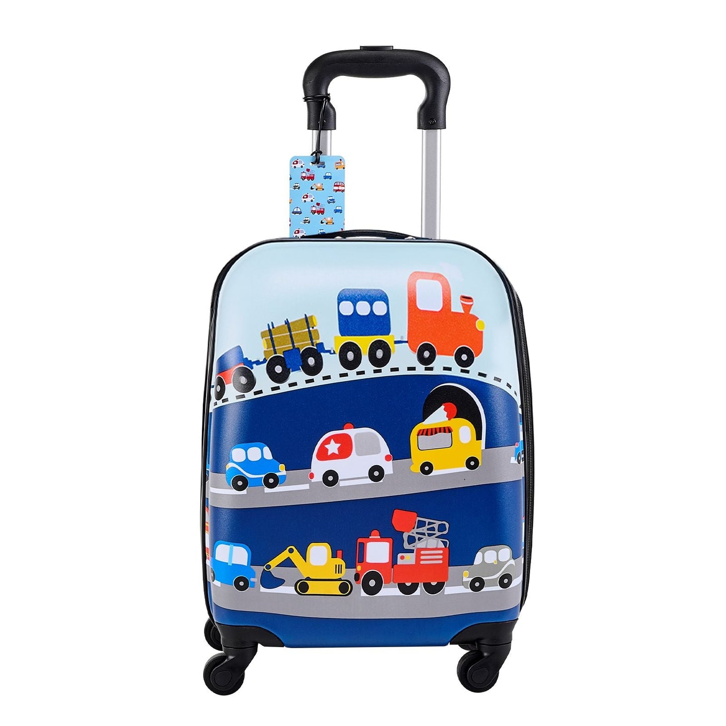 Kids Luggage Set, 5 Piece, 18 Inch Hardside Rolling Wheels Suitcase with Backpack & U-shape Pillow, Truck Kids Carry on Luggage Set, Holiday Birthday Gift for Girls Boys, Airline Approved