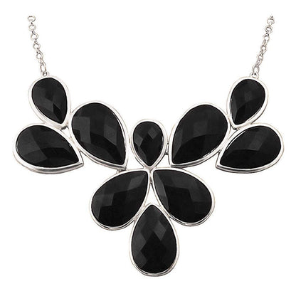 Jane Stone Fashion Statement Collar Necklace Vintage Openwork Bib Costume Jewelry