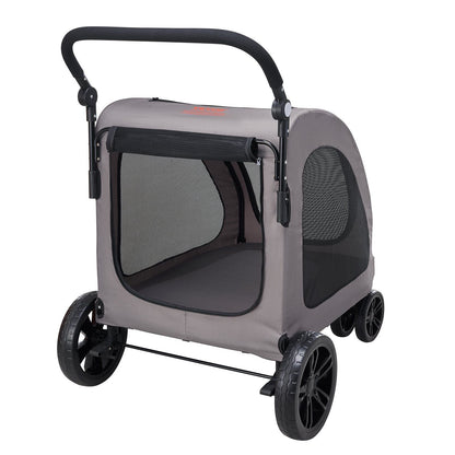Pet Stroller - 4-Wheels Dog Stroller Carrier 160lbs Weight Capacity Portable