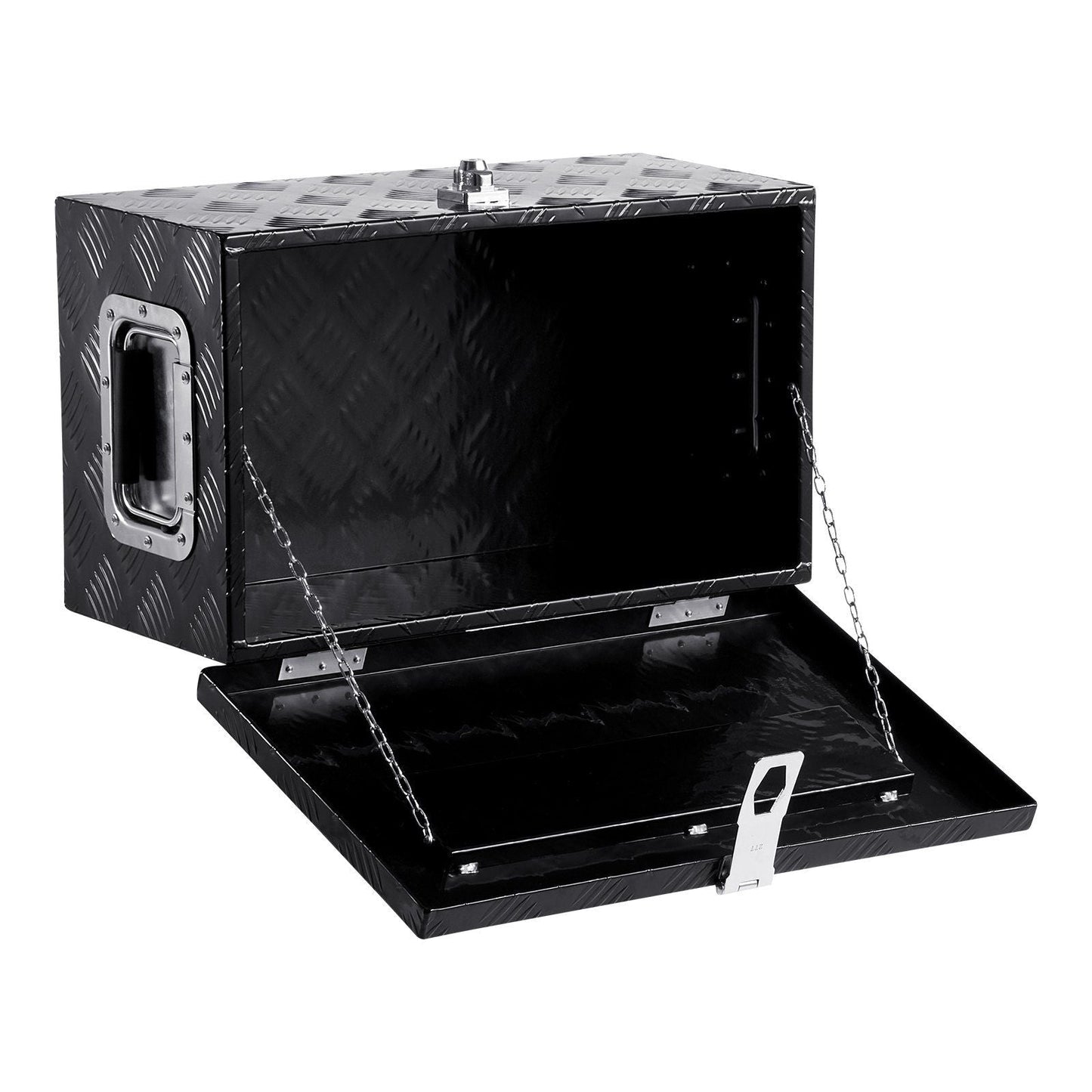 20"x12"x9.5" Heavy Duty Aluminum Truck Bed Tool Box for Pickup RV Black