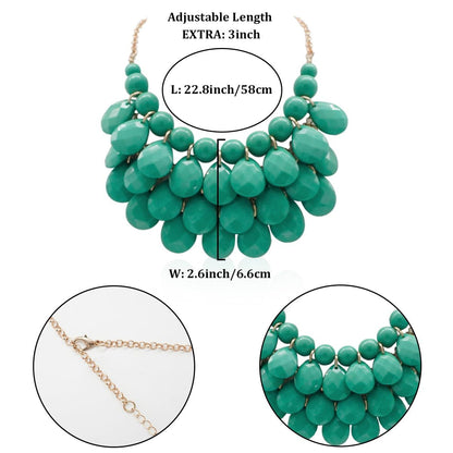 Jane Stone Fashion Statement Collar Necklace Vintage Openwork Bib Costume Jewelry