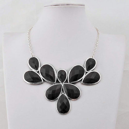 Jane Stone Fashion Statement Collar Necklace Vintage Openwork Bib Costume Jewelry