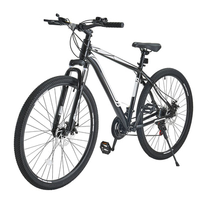 Mountain Bike, 29 inch MTB Bicycle with Front Suspension, 21 Speeds SHIMANO Twist Shifting, Comfort Saddle, Dual Disc Brakes, Aluminum Alloy Frame, Adult Sport Cycling Bicycle Trail Snow