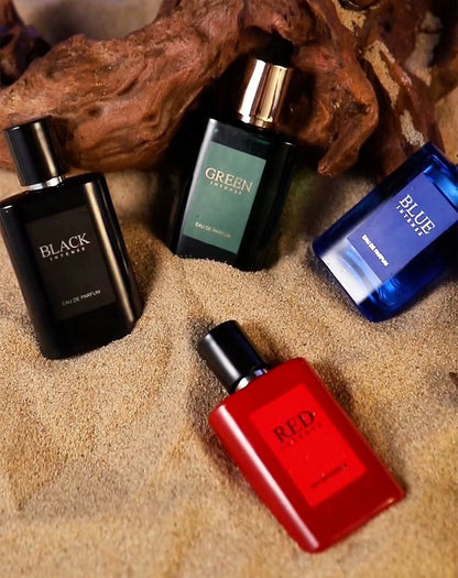 4-Piece Set, Men's Eau De Toilette Spray Gift Box, Long Lasting Fragrance, 4 Different Flavor, 0.85fl.oz/bottle, Valentine's Day And Other Festivals