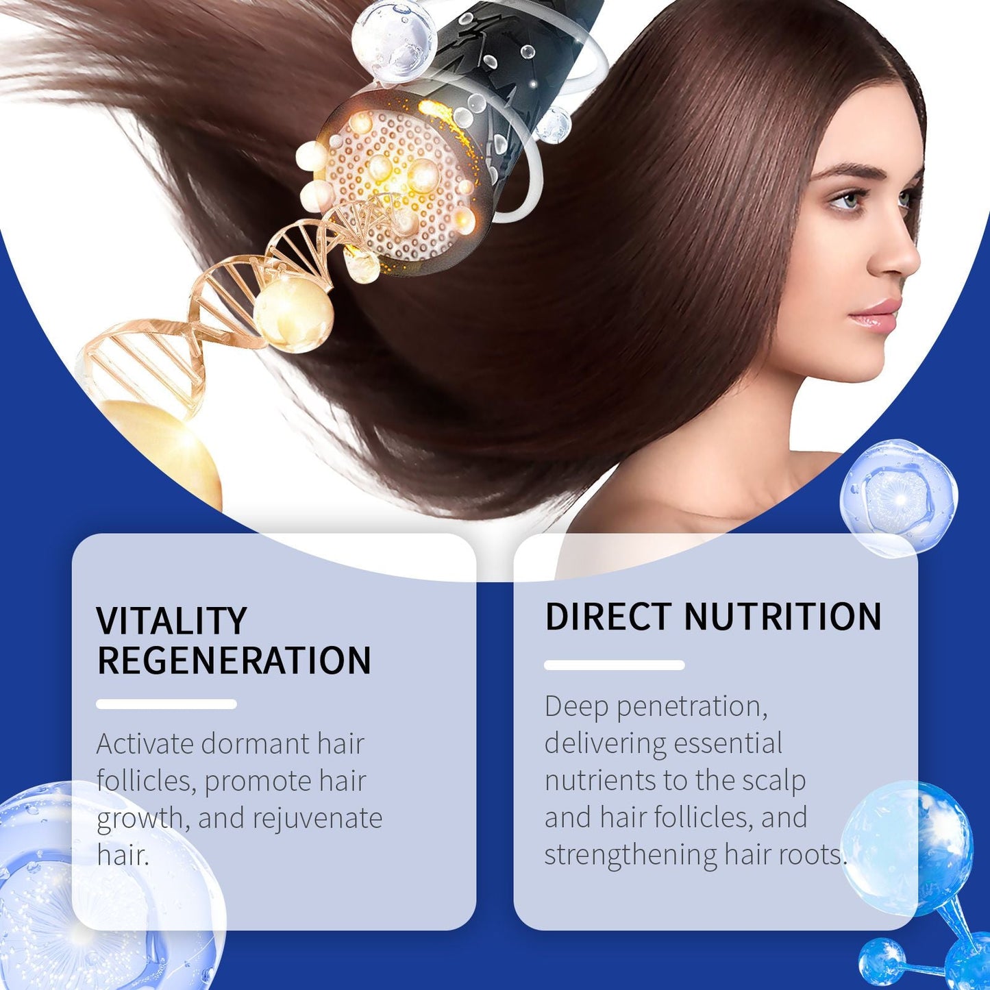 Copper Peptide Hair Care Essence Liquid - Nourishes hair makes it smooth and shiny and provides moisture Hair Care Essential Oil