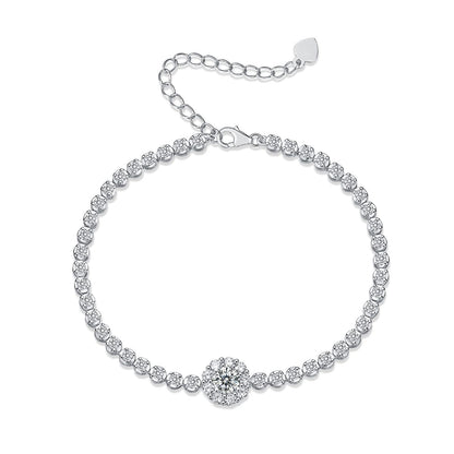 Magpie Bridge - Moissanite set 0.5 carats S925 sterling silver with platinum plated bracelet Fashion trend jewelry