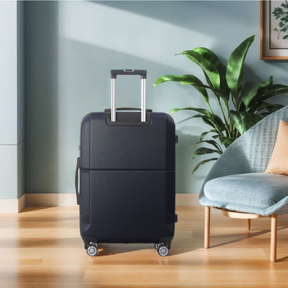 BLUE 3-Piece Premium ABS Luggage Set-20", 24", and 28" Suitcases with Multi-Position Handle, Silent Spinner Wheels, and TSA-Approved Lock-Durable, Stylish, and Spacious Travel Gear