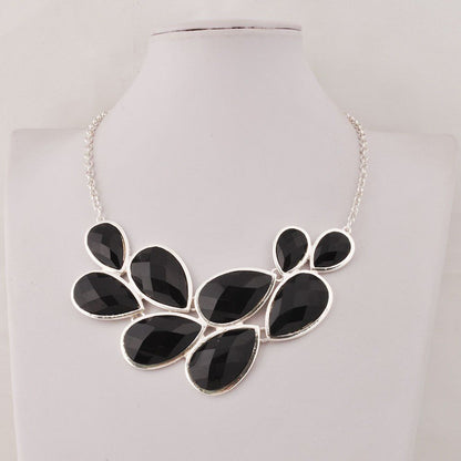 Jane Stone Fashion Statement Collar Necklace Vintage Openwork Bib Costume Jewelry