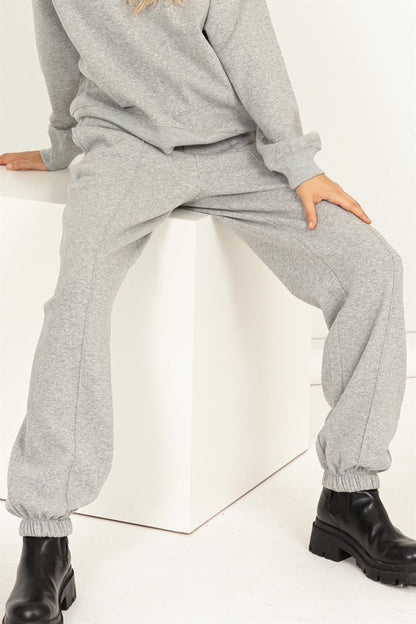 Cute Take High-Waisted Pintuck Sweatpants