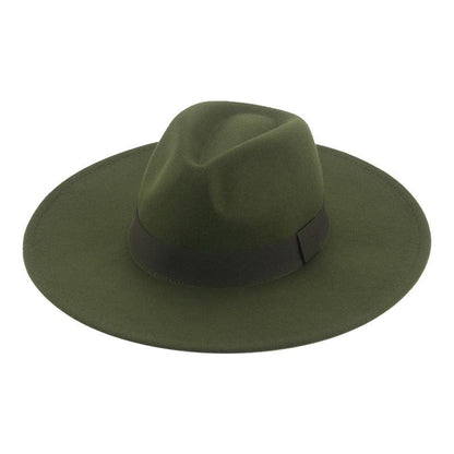 Fashionable Fedora Hats Women Wide Brim Dress Caps  Women's Fedora Hats Elegant Wide Brim Fedora Hat  Wedding Men Hat Warm Retro Style Belt 56-58cm