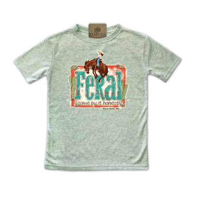 Feral, I Come By It Honestly - Girls Toddler Western Tee