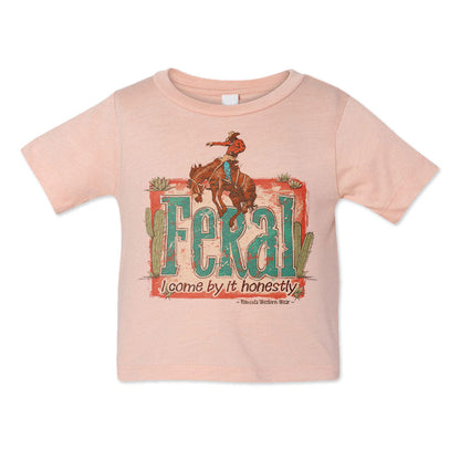 Feral, I Come By It Honestly - Infant Western Tee