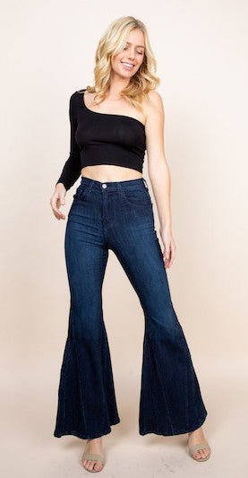 flare jean bell bottom wide leg denim pants - Rustic Jade Designs Co