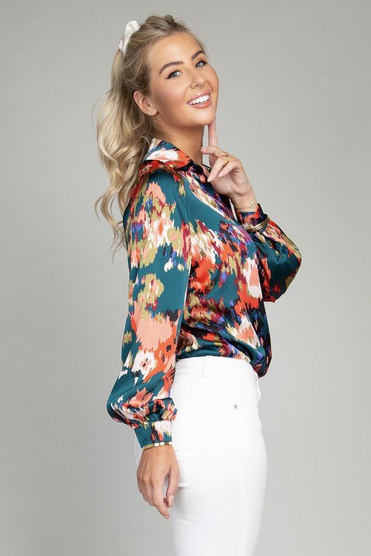 Floral Blouse - Rustic Jade Designs Co