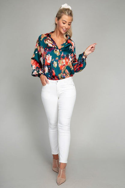 Floral Blouse - Rustic Jade Designs Co