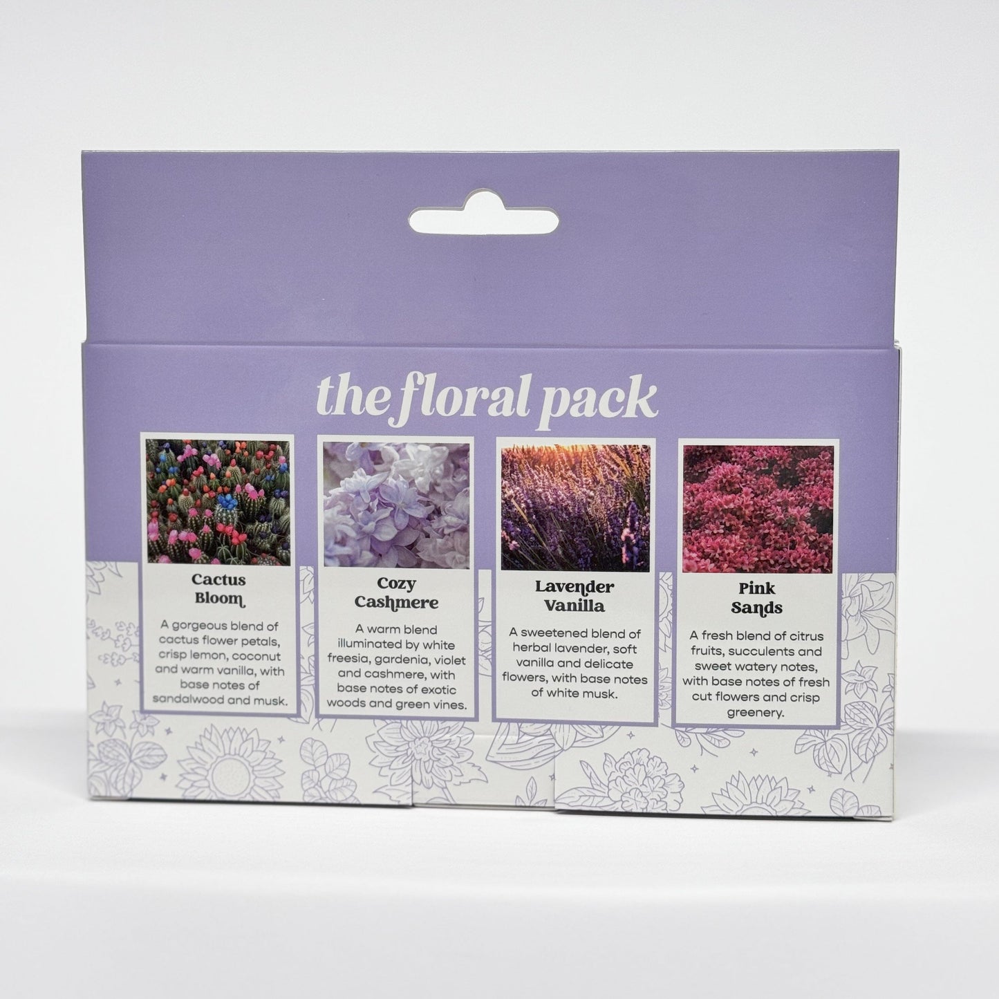 Floral 4 Pack Scented Car Fresheners Bundle