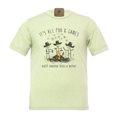 It's All Fun & Games Until Someone Loses A Weiner - Adult Unisex Camping Tee T-Shirt