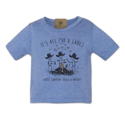 It's All Fun & Games Until Someone Loses A Weiner - Infant Camping Tee