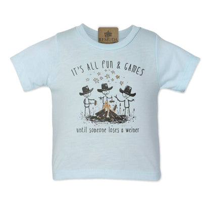 It's All Fun & Games Until Someone Loses A Weiner - Infant Camping Tee