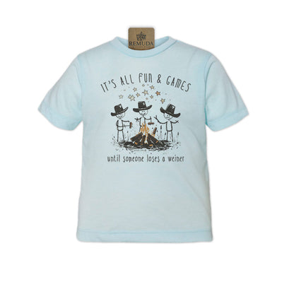 It's All Fun & Games Until Someone Loses A Weiner - Toddler Camping Tee