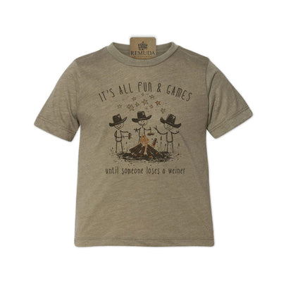 It's All Fun & Games Until Someone Loses A Weiner - Toddler Camping Tee