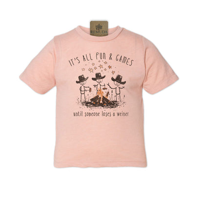 It's All Fun & Games Until Someone Loses A Weiner - Toddler Camping Tee