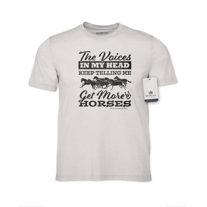 The Voices In My Head Keep Telling Me Get More Horses - Adult Unisex Western Tee T-Shirt