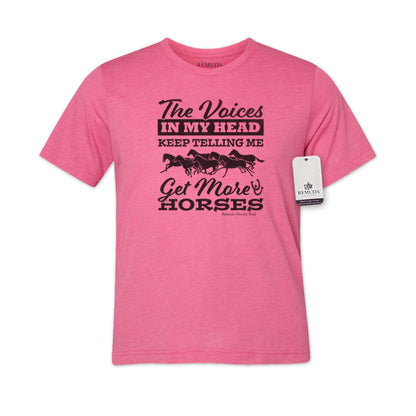 The Voices In My Head Keep Telling Me Get More Horses - Adult Unisex Western Tee T-Shirt