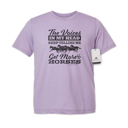 The Voices In My Head Keep Telling Me Get More Horses - Adult Unisex Western Tee T-Shirt