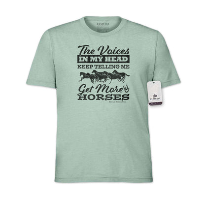 The Voices In My Head Keep Telling Me Get More Horses - Adult Unisex Western Tee T-Shirt
