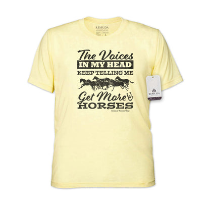 The Voices In My Head Keep Telling Me Get More Horses - Adult Unisex Western Tee T-Shirt
