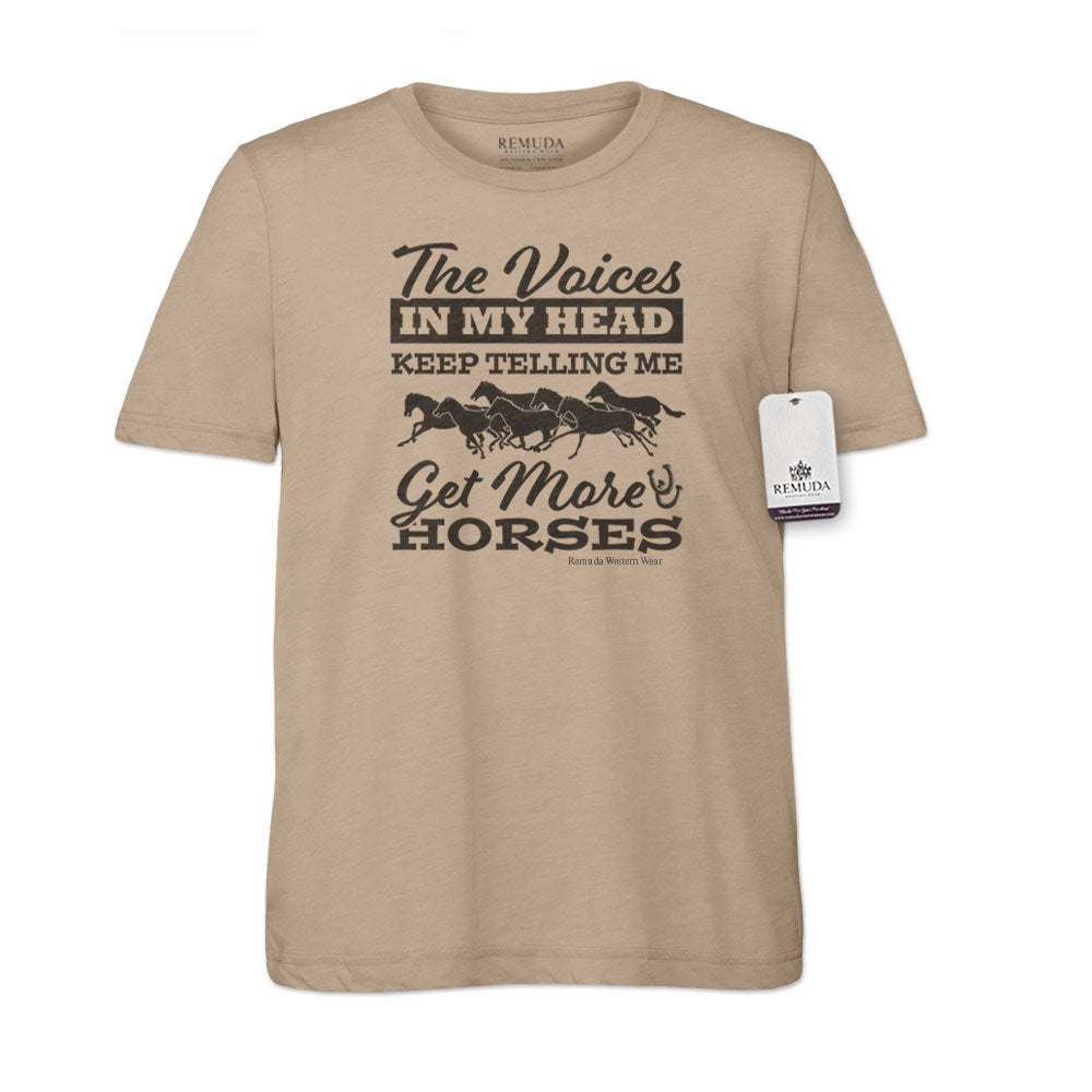The Voices In My Head Keep Telling Me Get More Horses - Adult Unisex Western Tee T-Shirt