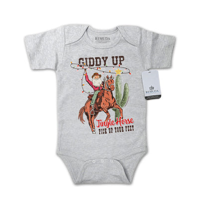 Giddy Up Jingle Horse - Christmas Infant One Piece Western Romper