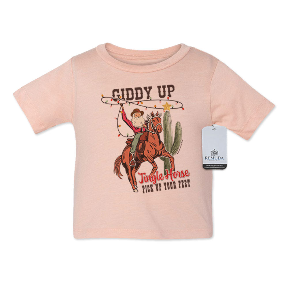 Giddy Up Jingle Horse - Infant Kids Christmas Tee T-Shirt