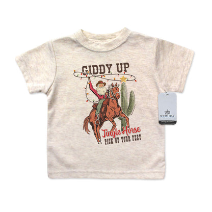 Giddy Up Jingle Horse - Infant Kids Christmas Tee T-Shirt