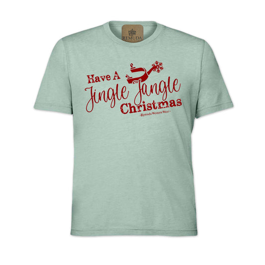 Have A Jingle Jangle Christmas - Adult Western Spur Christmas Tee T-Shirt