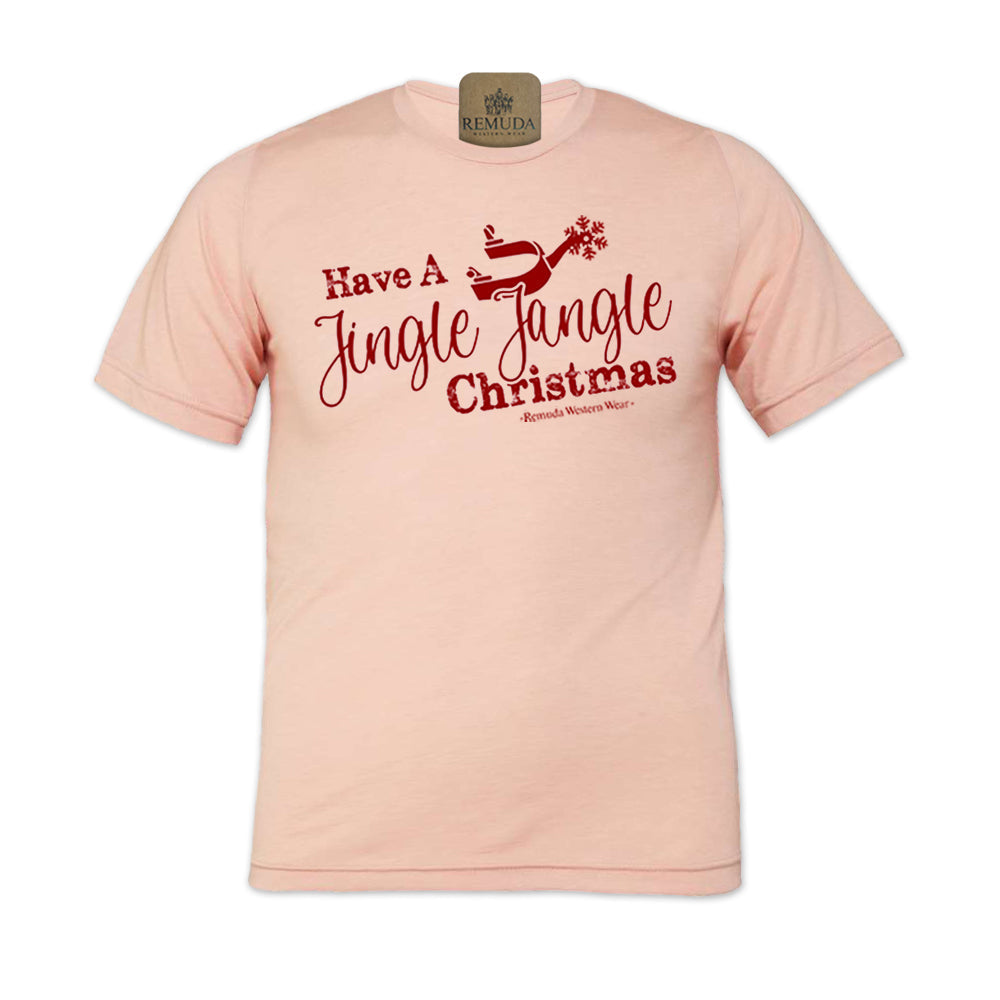 Have A Jingle Jangle Christmas - Adult Western Spur Christmas Tee T-Shirt