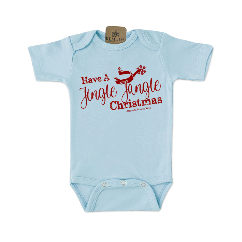 Have A Jingle Jangle Christmas - Infant Western Spur Santa One Piece Romper
