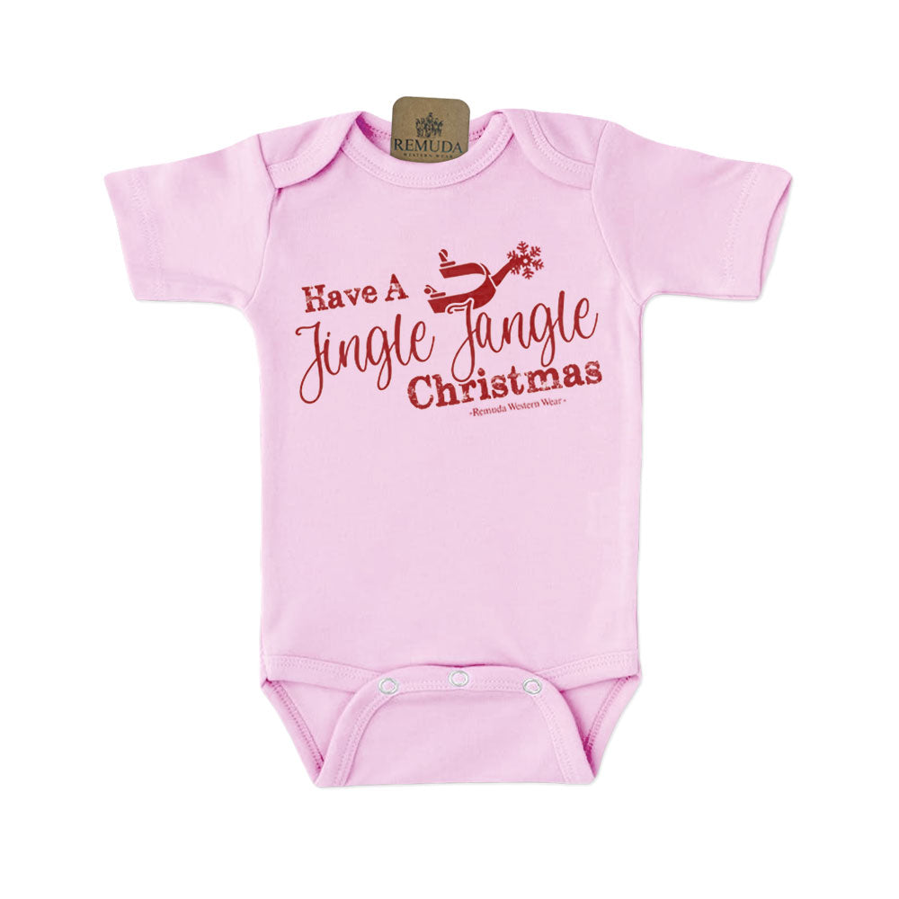 Have A Jingle Jangle Christmas - Infant Western Spur Santa One Piece Romper