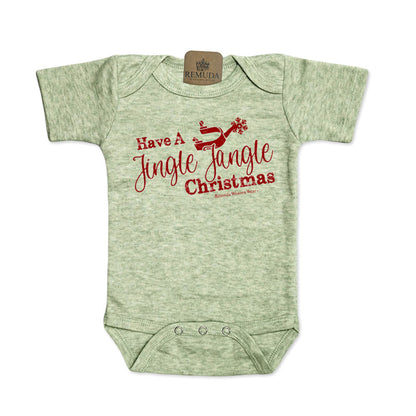 Have A Jingle Jangle Christmas - Infant Western Spur Santa One Piece Romper