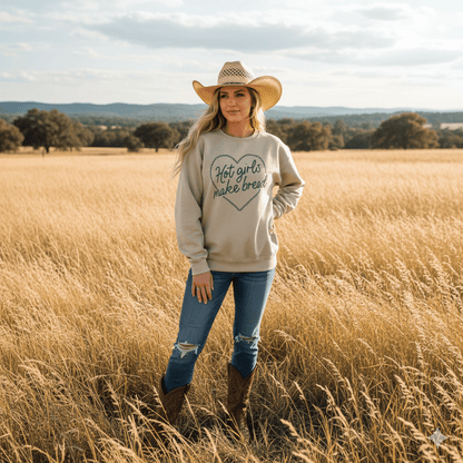 Hot Girls Make Bread Graphic Sweatshirt