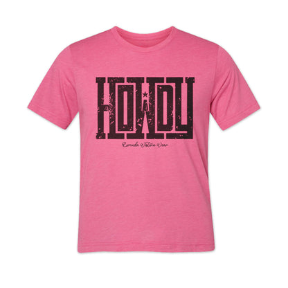 Howdy - Adult Unisex Western Tee T-Shirt - Color Group 1