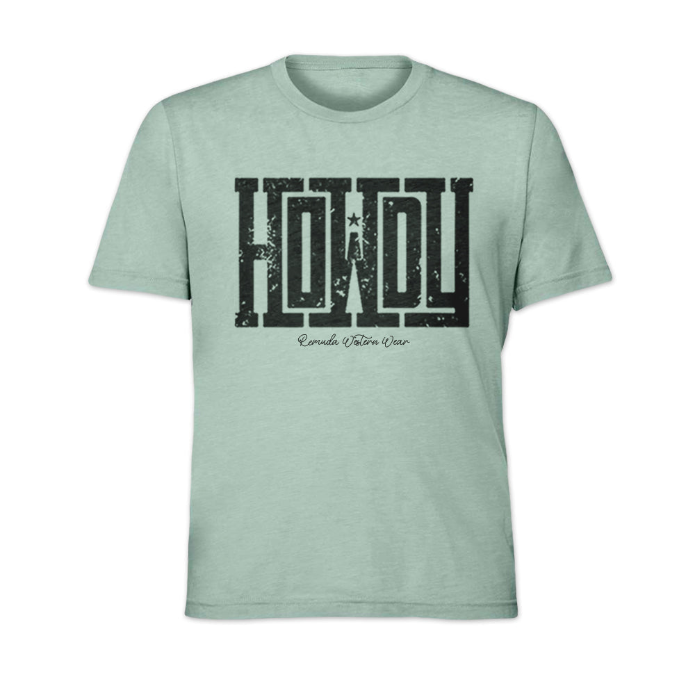 Howdy - Adult Unisex Western Tee T-Shirt - Color Group 1