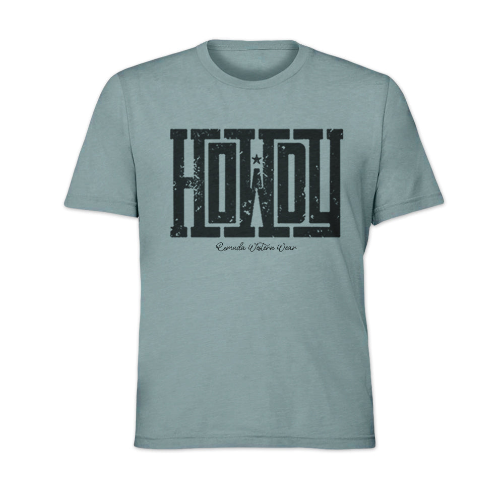 Howdy - Adult Unisex Western Tee T-Shirt - Color Group 1