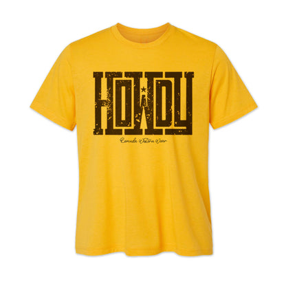 Howdy - Adult Unisex Western Tee T-Shirt - Color Group 1