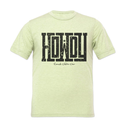 Howdy - Adult Unisex Western Tee T-Shirt - Color Group 2