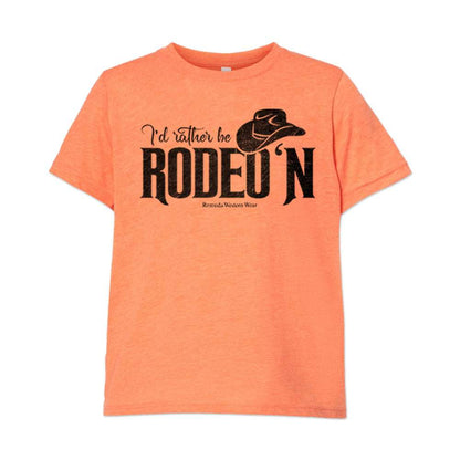 I'd Rather Be Rodeo'n - Youth Western Tee